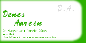 denes amrein business card